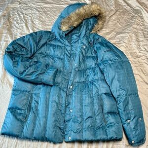 Columbia Women’s Plus Down Winter Coat Blue/Teal Size 2XL